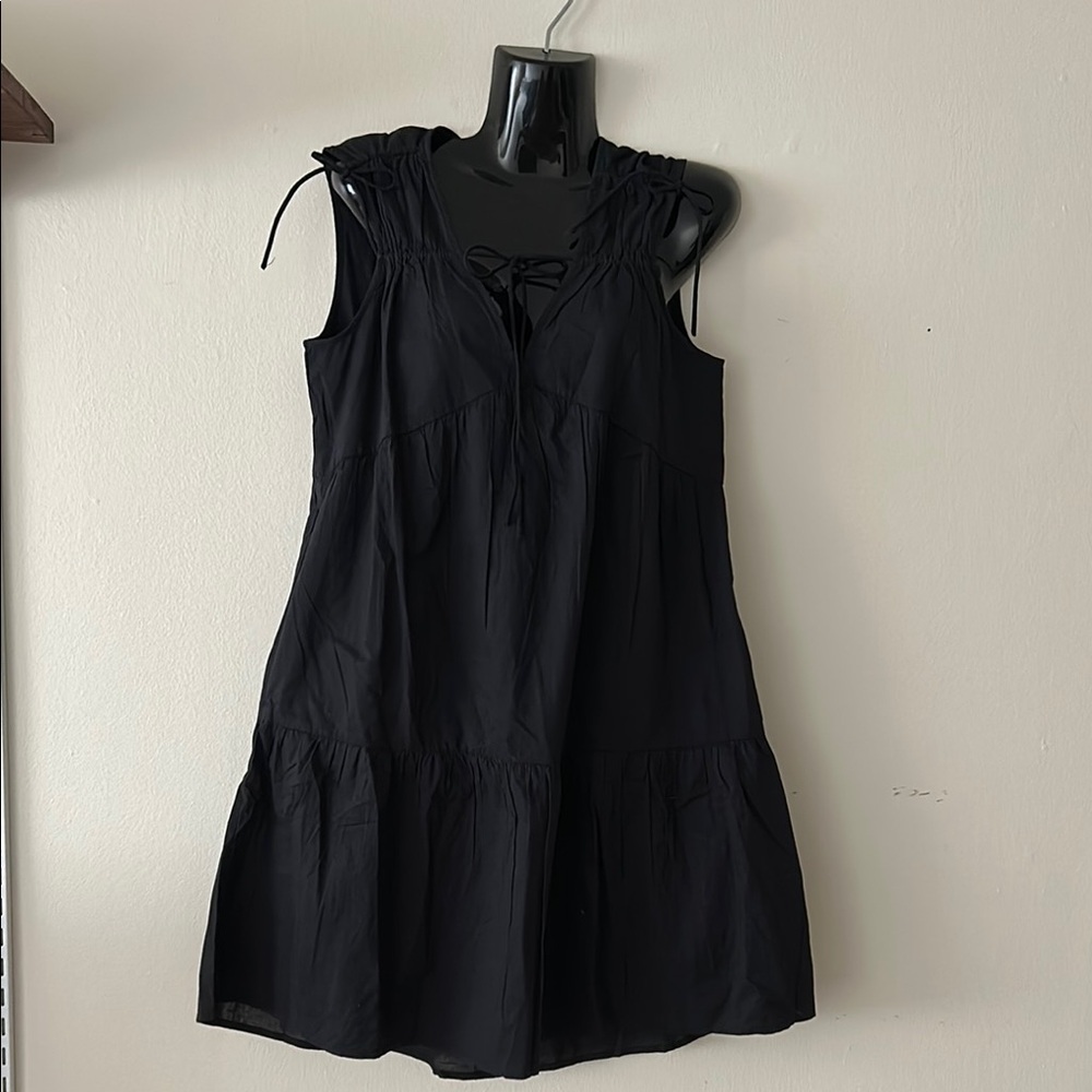 Lucky Brand 100%Cotton Black Sleeveless Dress /Closet Staples